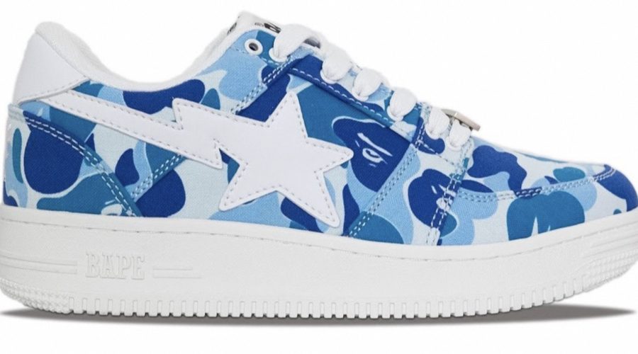 blue bapesta shoes