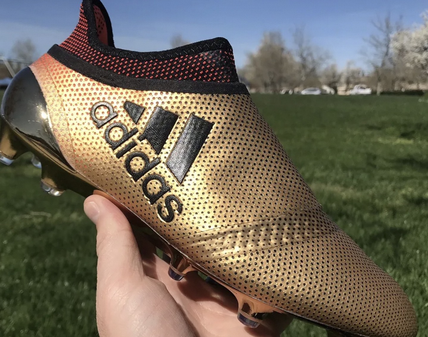 gold soccer cleats