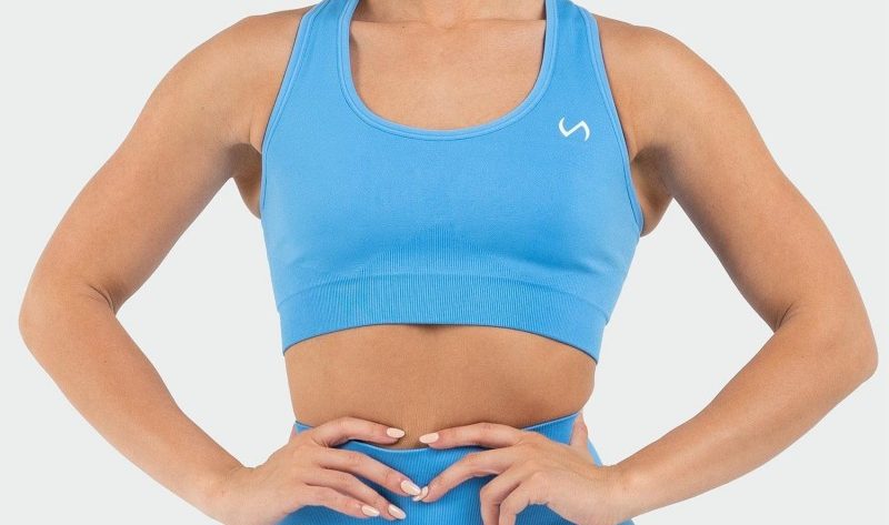 Racerback sports bras for added support